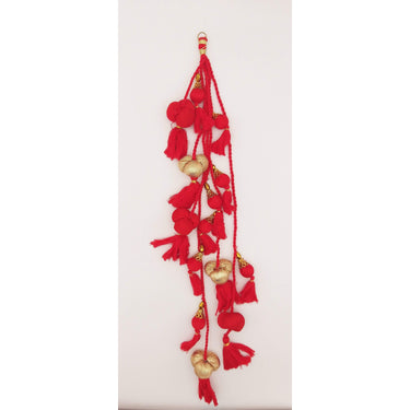 Red And Gold Fabric Balls Bunch Tassels, Latkan, Embellishments